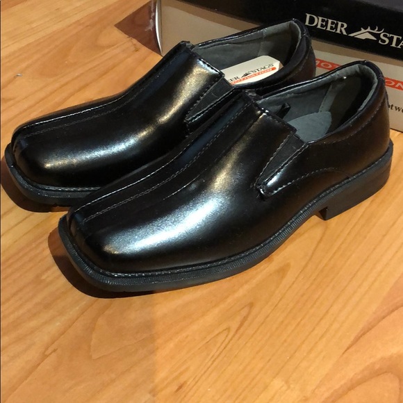 New deer and stags kid black formal dress shoes - Picture 2 of 4